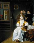 Samuel van Hoogstraten The Anaemic Lady painting